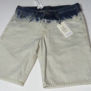 Scotch & Soda Jean Shorts Mens 32 Ralston Organic Cotton Indigo Tie Dye NWT 148$
